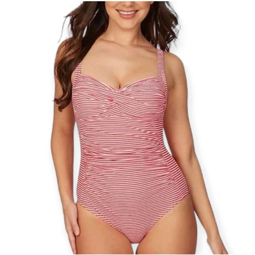 Nip Tuck Swim | Size 8 | Joanne Twist Front Tummy Control One Piece Swimsuit